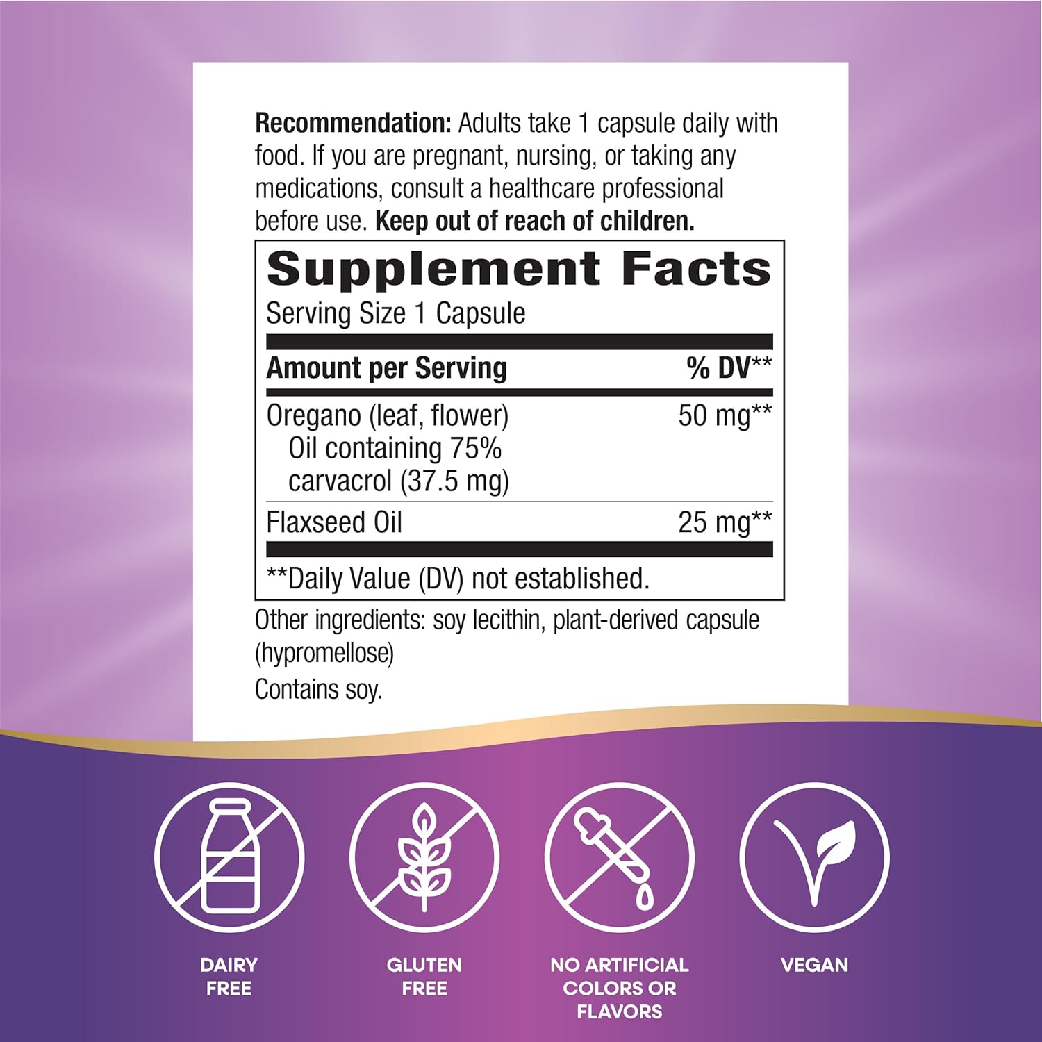 NATURES WAY: Oregano Oil, 60 capsules